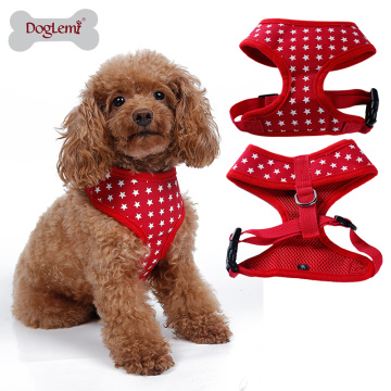 China fornecedores venda quente Moda Estrelas Design Mesh colete Harness tecido de malha respirável macio Pet Leash Harness